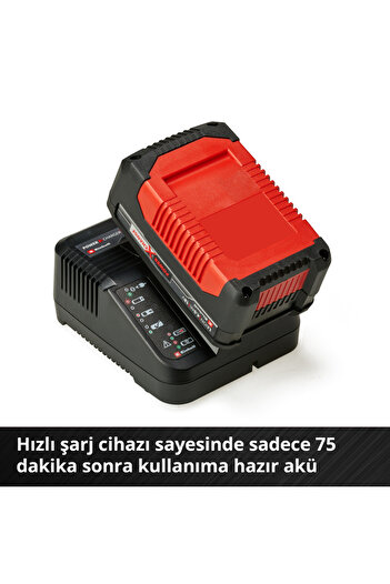 Einhell TE-AG 18/115 Q Li, Akülü Avuç Taşlama Seti (4,0 Ah Akü ve Şarj Cihazı Dahildir)