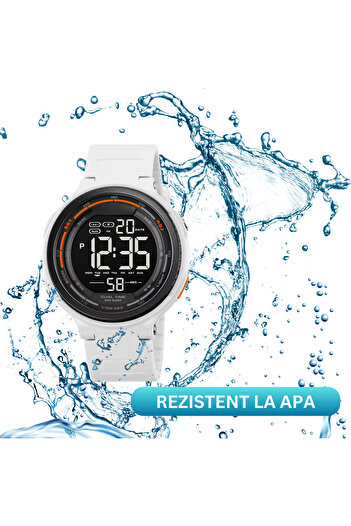 AZ PRODUCTS Digital Watch for Kids 9+, Water Resistant, Stopwatch, Alarm, Calendar and LED Display, White