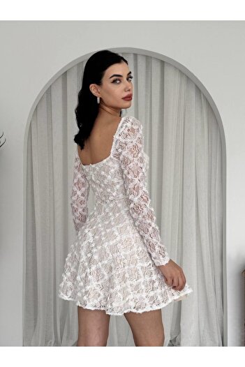ETİLER COLLECTION    Fers Flower Detail Dress