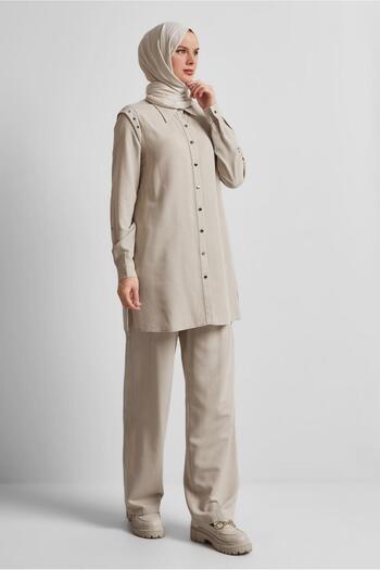 Alvina Pants Viscos Linen Set 45612