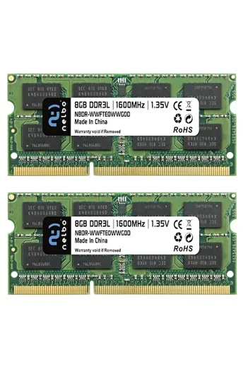 nelbo Memorie RAM 16 GB (2x8 GB) Sodimm DDR3L, 1600 MHz, NELBO, dual channel, pentru laptop