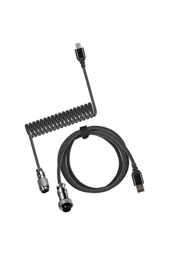 REDRAGON Redragon Coiled Aviator USB-C Keyboard Cable, Black