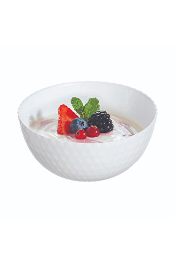 Luminarc Pampille Dishwasher and Microwave Safe Tempered Glass Multipurpose Bowl White 13cm