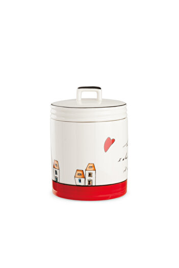 Egan Italy Le Casette Kavanoz Kırmızı 11x15 cm