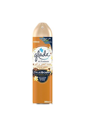 Glade Air Freshener Elegant Amber & Oud 300 mlLong Lasting Room Spray with Rich Woody Oriental Fragrance