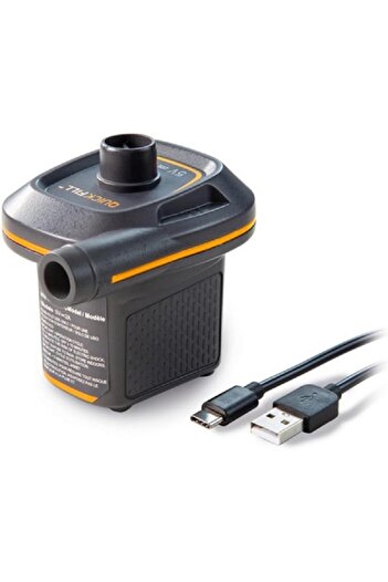 Intex Lightweight and Portable Mini Quickfill USB Air Pump Black and Orange