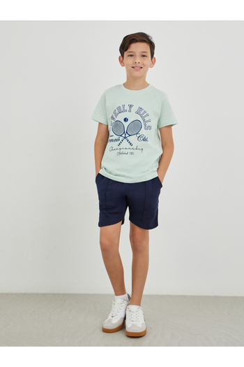 Styli Boys Solid Pin Tuck Drawstring Waist Shorts