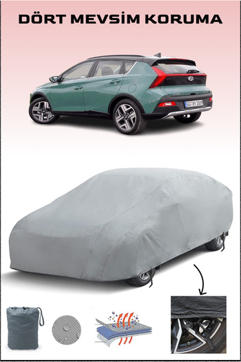 Breen Gray Hyundai Bayon Car Tarpaulin Auto Tarpaulin Water-Sunproof 4 Seasons Protection