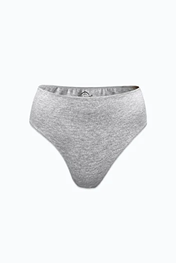 Malabadi Women's Gray 6 Pack Modal High Waist String Thong 6m178