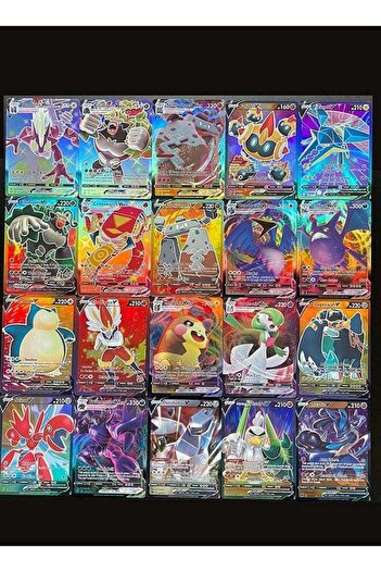 COOYA 100-Piece Pokemon Card Set, 60 V + 40 VMAX Cards for Play & Collection, Ideal Birthday/Holiday Gift
