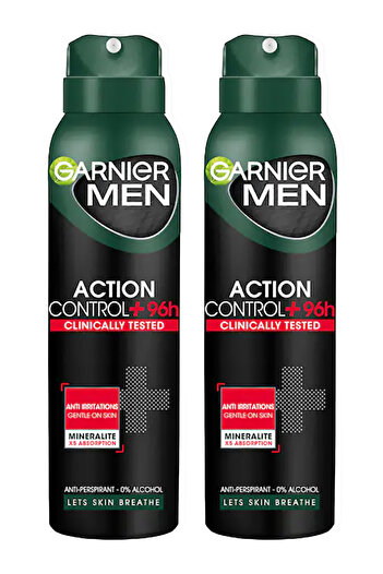 Garnier Garnier Men Action Control+ Αποσμητικό σε σπρέι 96 ωρών 150 ml