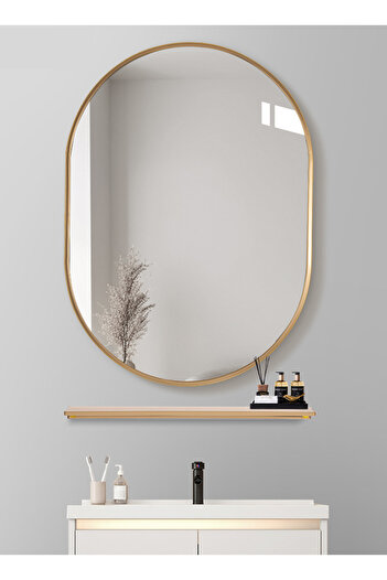 sharpdo LED Bathroom Mirror, Wall Mounted, Thickened Aluminum, with Shelf 40*60CM