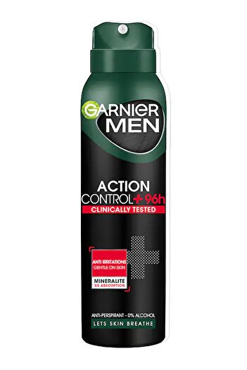 Garnier Garnier Men Action Control+ Αποσμητικό σε σπρέι 96 ωρών 150 ml