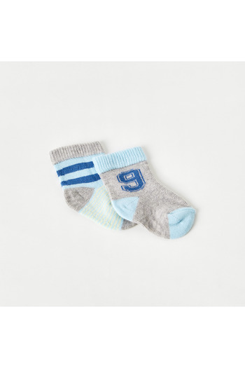 Juniors Textured Ankle Length Socks - Set Of 2
