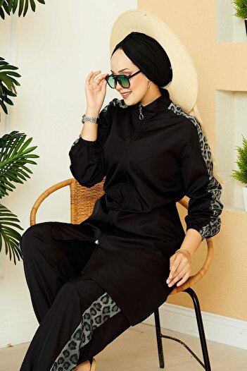 EBRUTESETTÜR Leopard Garnished Hijab Swimsuit