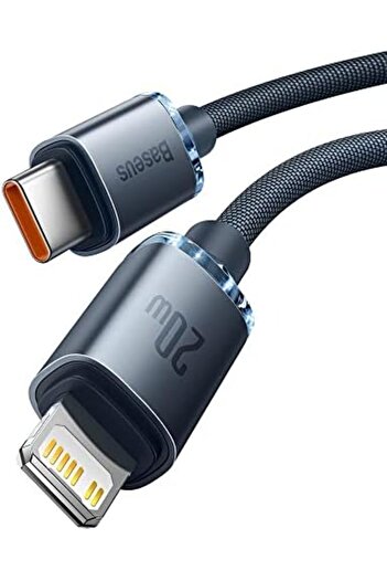 Baseus PD 20W USB C to Lightning Cable, Braided Fast Charger iPhone Cable with High-Speed Data Trans