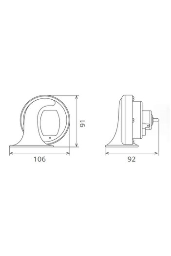 Seger Electromagnetic Horn Set With 12V 6A+6A Relay High And Low Tone