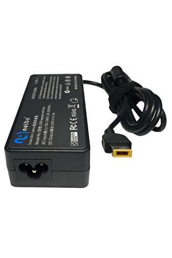 nelbo Laptop charger compatible with Lenovo M series 90W, 20V, 4.5A rectangular plug with inner pin