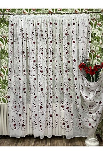 Liz Line Embroidered linen curtain, with rejansa, various sizes and colors, from the "Inna cu flori" collection by Liz Line
