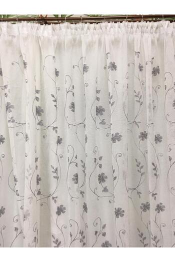 Liz Line Embroidered linen curtain, with rejansa, various sizes and colors, from the "Inna cu flori" collection by Liz Line