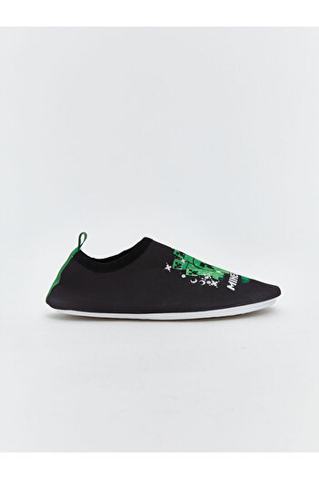 LC Waikiki Black Printed Boys' Sea Shoes