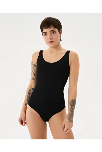 Ayma Active Black Low Back Swimsuit