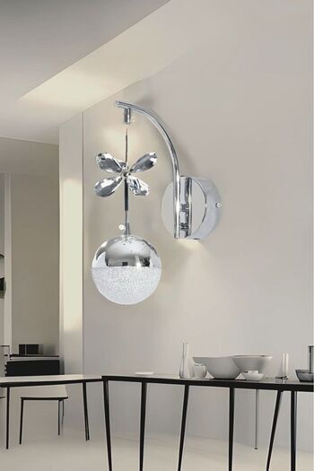 neeko Liora Model Chrome Plated Living Room Kitchen Living Room Bedroom Wall Stylish Modern Led Sconce
