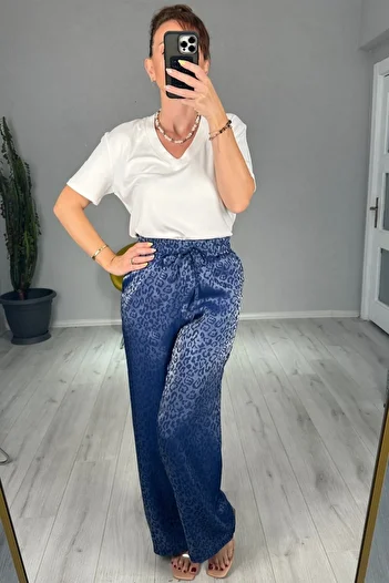 lady special Leopard Wide Leg Trousers
