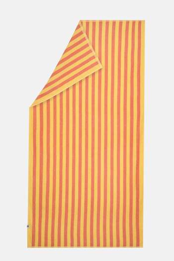 WWF Market Sun Striped Jacquard Towel - Yellow/Orange