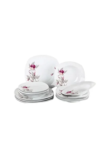 OEM Art Craft Porcelain Dinner Set, 18 Pieces, White