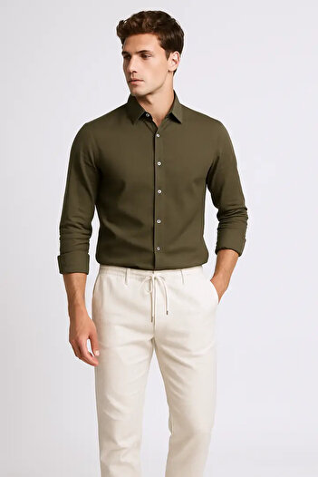 MD1974 100% Linen Men's Shirt