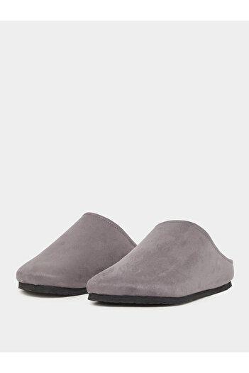 Styli Plain Round Toe Faux Suede Clog Sandals