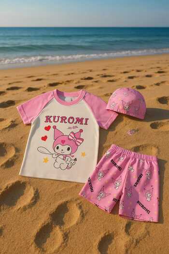 RONYPONY Three Piece Girl's Boned Swimsuit Set