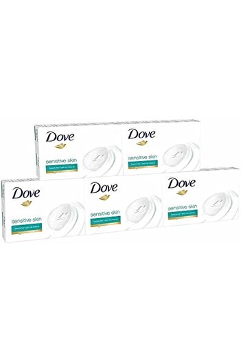 Dove Sensitive Skin Unscented Beauty Bar Soap 106g, Pack of 5 (Sensitive)