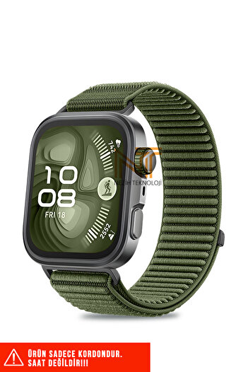 Nezih Case Huawei Fit 4 Pro / Fit 4 / Fit 3 Uyumlu Sportif Örgü Cırtlı Pratik Kordon