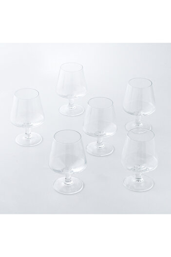 sharpdo 6-Pieces 480 ml Flat Diamond Glass High Foot Juice Cup