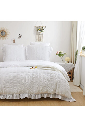 MILDLY bed linen, microfiber, white, 155 x 220 cm/ 80 x 80 cm