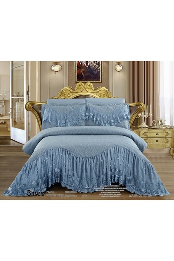 CHIRASO CHIRASO Bedspread Set, Fine Microfiber, with Embroidery, 3 Pieces, 220x280cm, 2 Pillowcases 50x70+5cm
