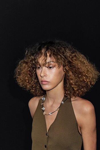Massimo Dutti Triko halter yaka yelek