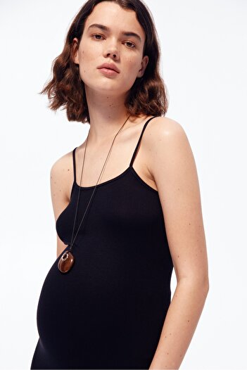 H&M MAMA Lastik Örgülü ve Askılı Elbise