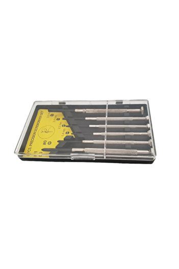OEM Set of 6 small precision screwdrivers, with chrome-plated handle, FS-10726
