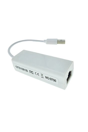 OEM Network card, USB 2.0 male to RJ-45 female, Ethernet LAN adapter, internet 10/100 Mbps, white
