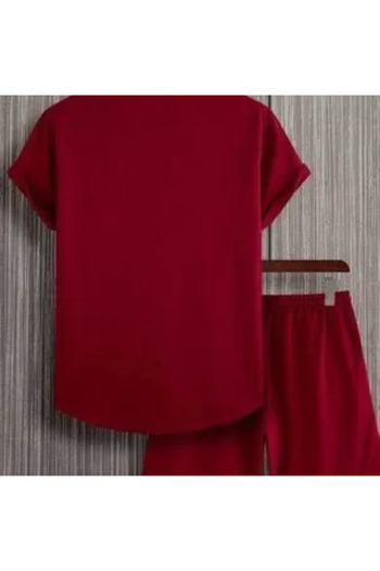 PENTHİLUS Short-Sleeved Round-Neck T-Shirt and Button-Up Shorts
