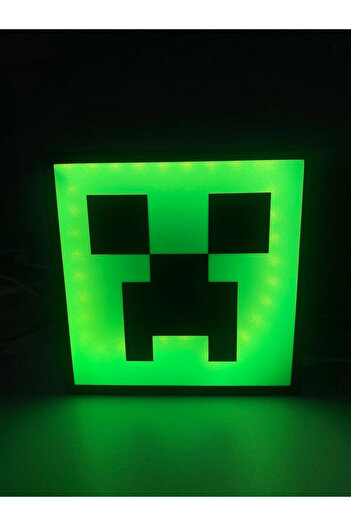 Devotech Minecraft Creeper Led lighbox masa lambası