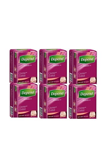 Depend Women's Absorbent Panties 60 Pieces Medium Size 36-42 Size