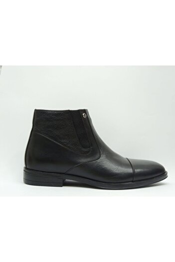 Pierre Cardin Ανδρικές μαύρες μπότες από γνήσιο δέρμα 11925251