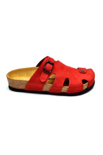 Bequemere Nix Cork Based Genuine Leather Closed Model Orthopedic Unisex Slippers