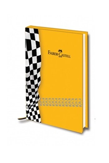 Faber Castell Racer Model A5 Hard Cover Lined Notebook (yellow)