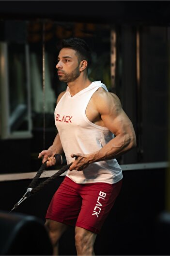 Black İstanbul Μαύρο - Μονό Fitness με κουκούλα