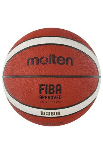 MOLTEN B6g3800 - 12 πάνελ Fıba ​​και Tbf Εγκεκριμένη δερμάτινη μπάλα μπάσκετ πολυουρεθάνης 536 γρ.
